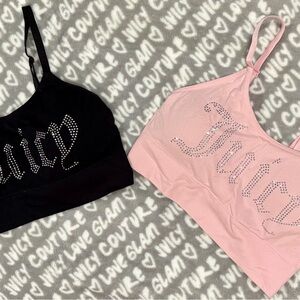 Juicy Couture Women's Black and Pink Bra